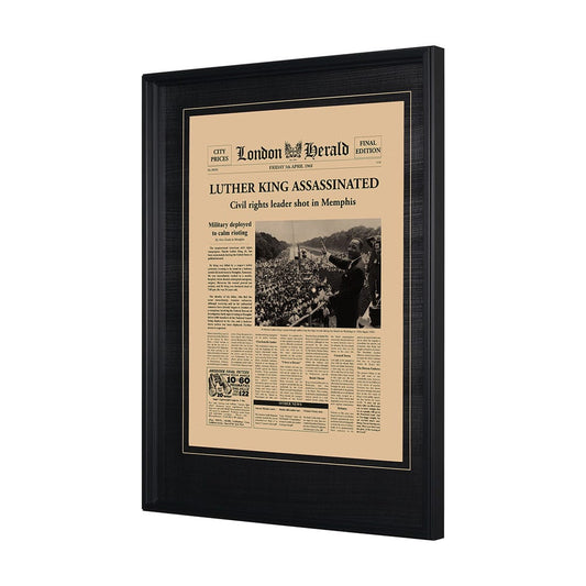 Mercana - Luther King Assassinated by Vintage Collection Hand Embellished Framed Art Photo Matted under Glass - 13202 view 2