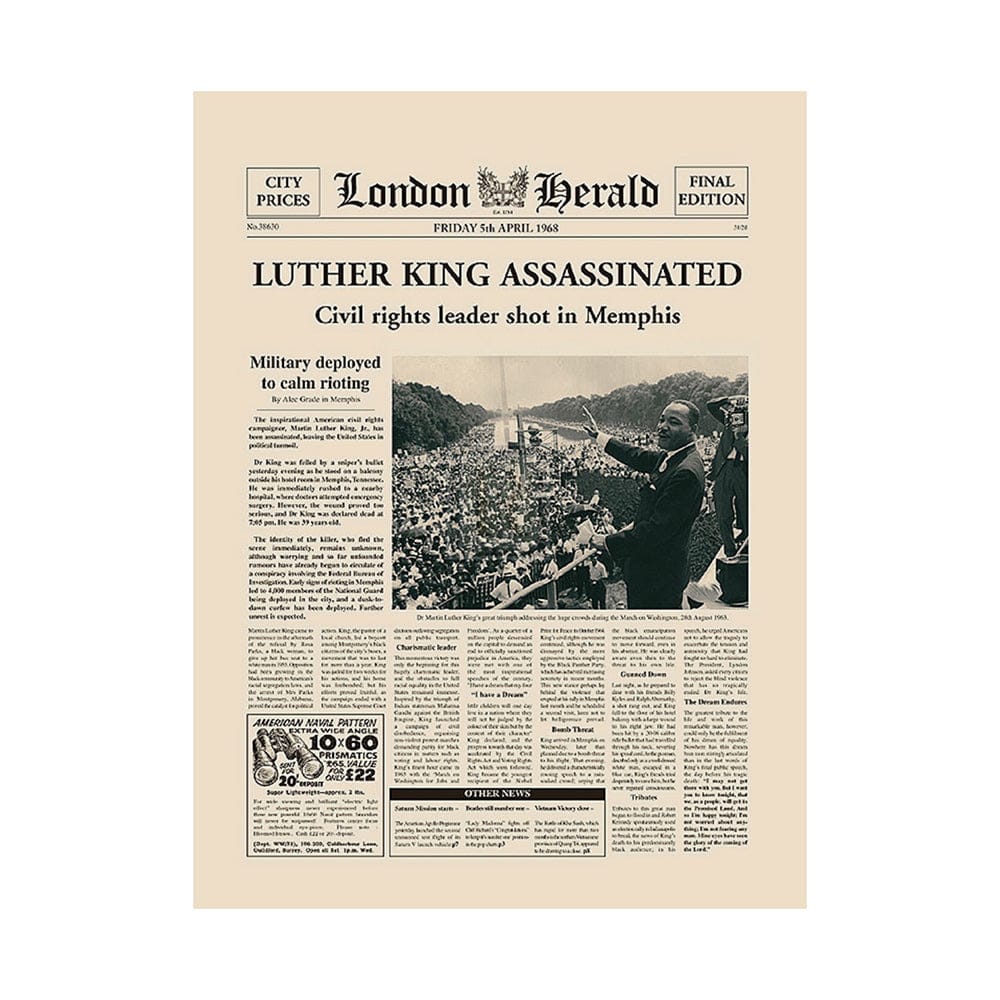 Mercana - Luther King Assassination by Mercana Studio a Hand Embellished Textured Canvas - 101569-L view 1