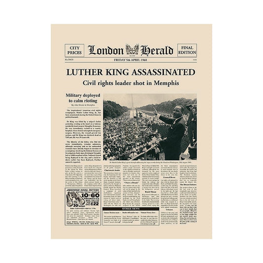 Mercana - Luther King Assassination by Mercana Studio a Hand Embellished Textured Canvas - 101569-L view 1