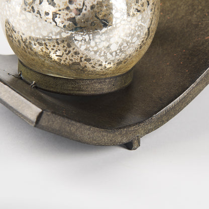 Mercana - Lux Copper Metal Five Hurricane Glass Holder Table Candle Holder - 53060_CLOSEOUT view 8