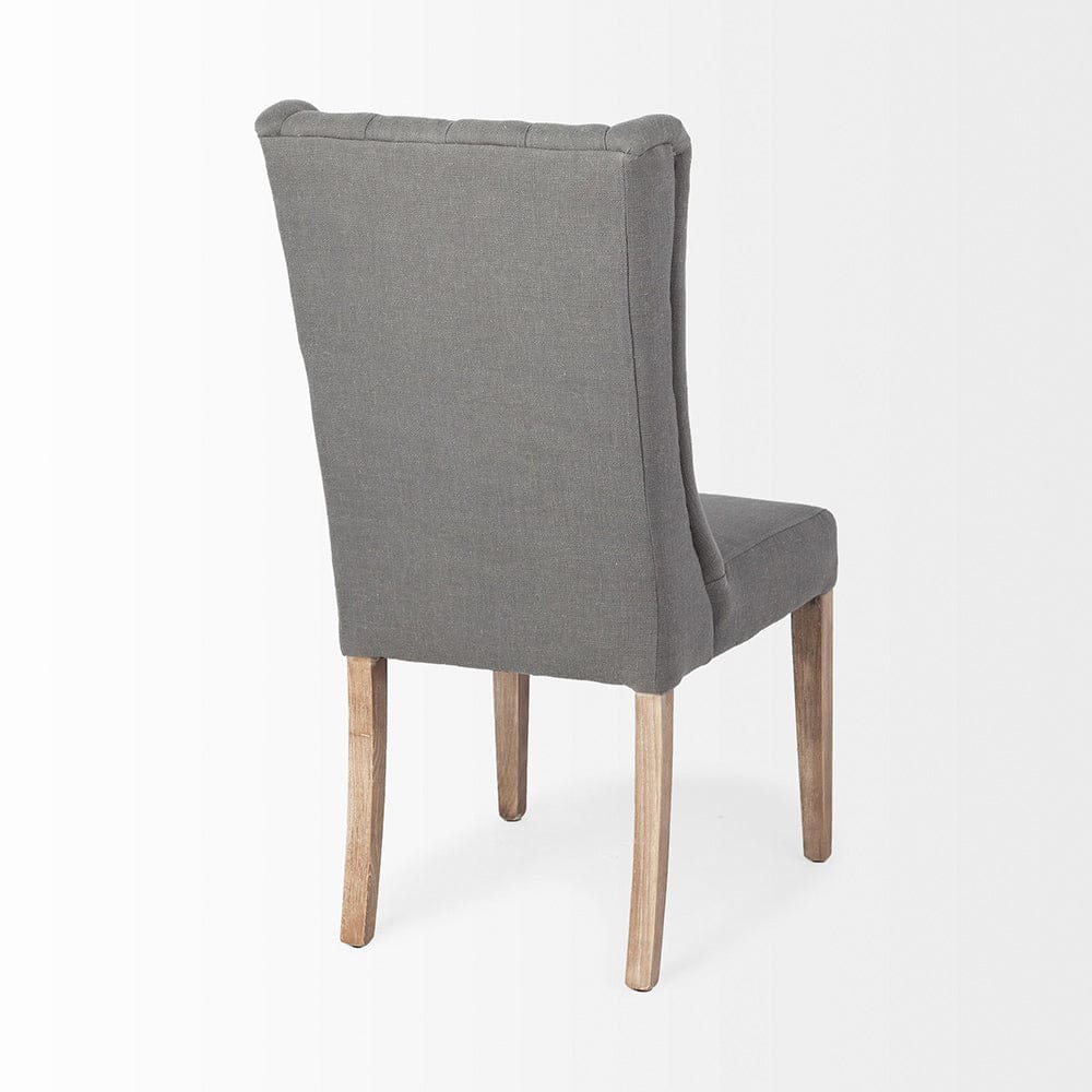 Mercana - Mackenzie II Gray Plush Linen Covering Ash Solid Wood Base Dining Chair - 67511_CLOSEOUT view 5