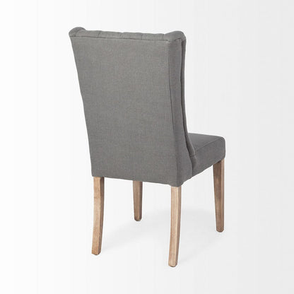 Mercana - Mackenzie II Gray Plush Linen Covering Ash Solid Wood Base Dining Chair - 67511_CLOSEOUT view 5