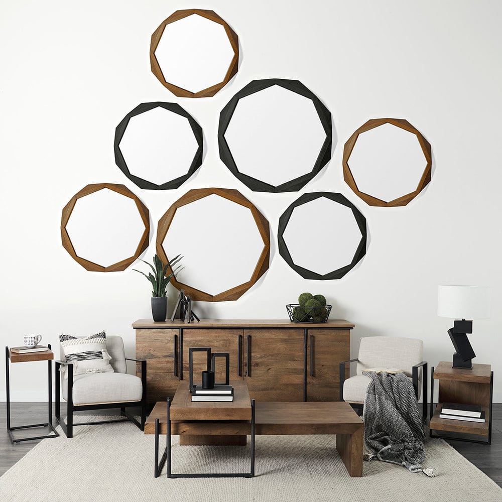 Mercana - Maddox 30L x 18W x 22H Medium Brown Wood w/ Black Metal U-shaped End/Side Table - 67841 view 9