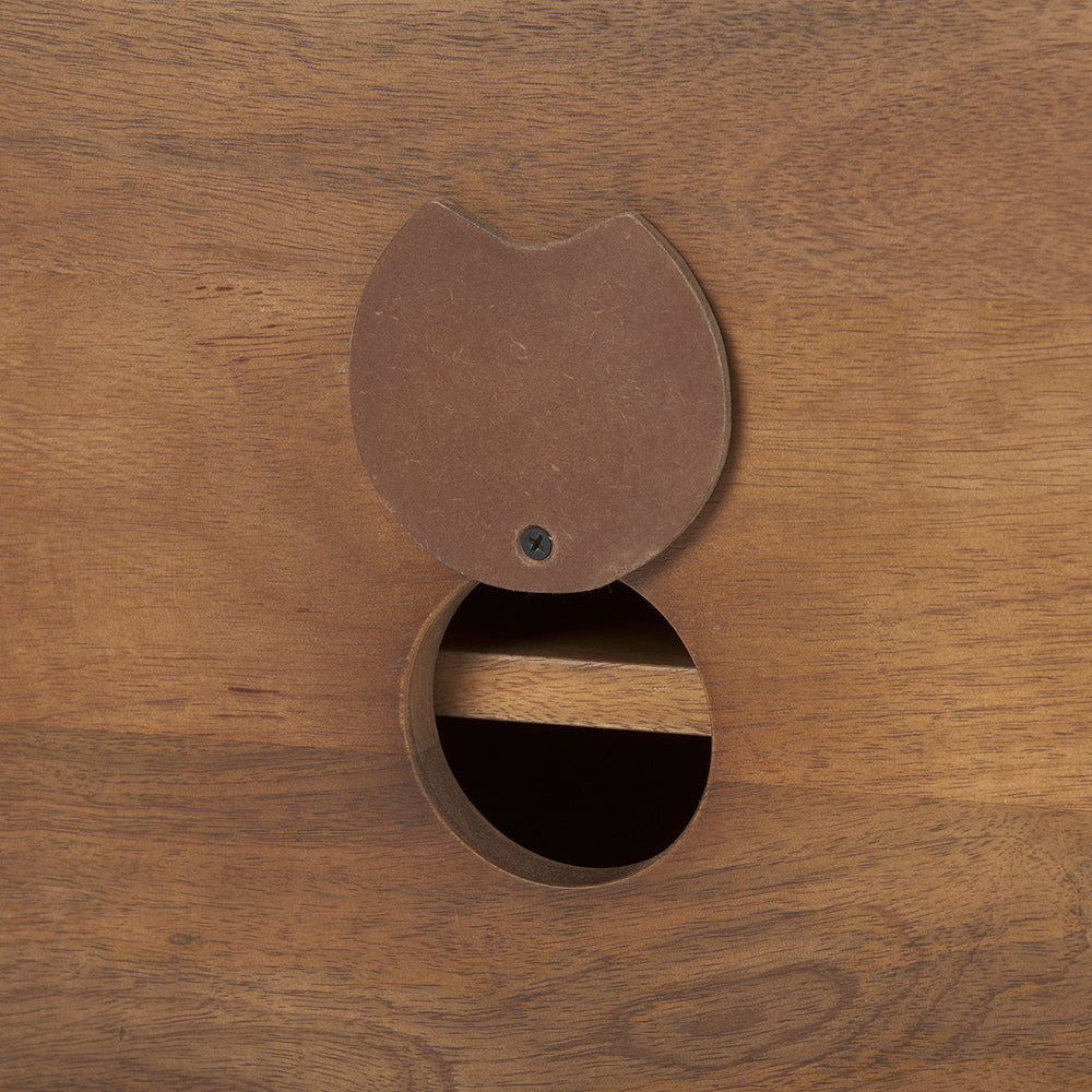 Mercana - Maddox 40.0L x 18.5W x 32.75H Brown Solid Wood Black Metal 2 Door Accent Cabinet - 69930 view 11