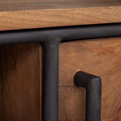 Mercana - Maddox V Brown Solid Wood TV Stand Media Console with Storage, TV up to 85" - 69022 view 7