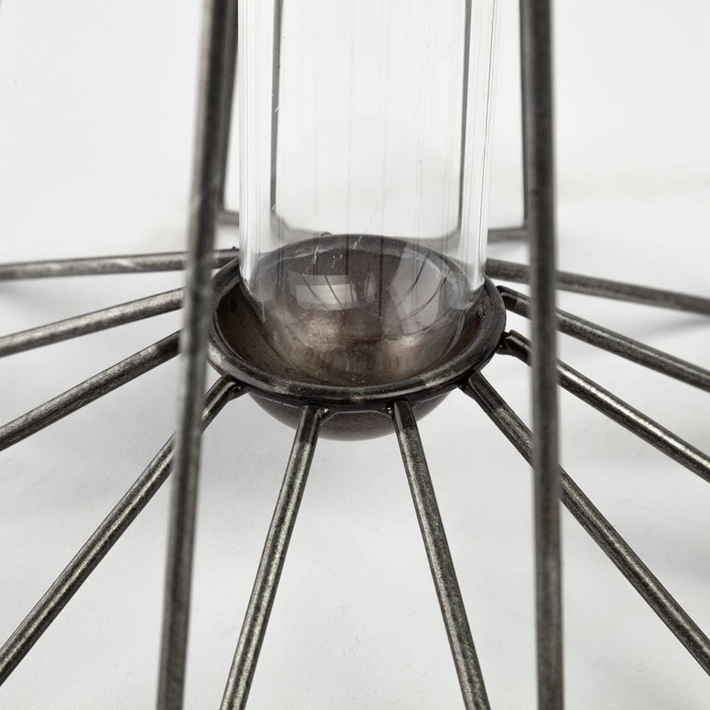 Mercana - Madeline II Large Gunmetal Gray Metal Glass Test Tube Vase - 67907 view 3
