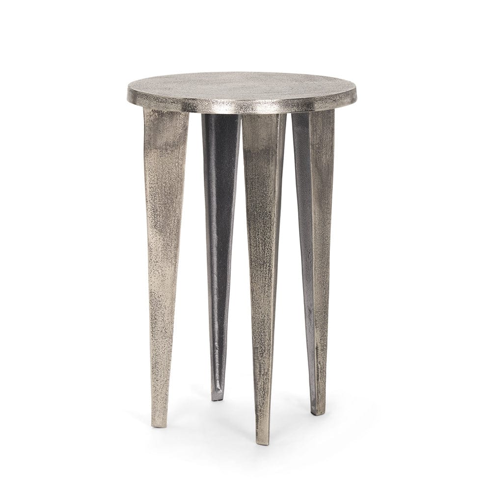 Mercana - Maggie Textured Silver Nickel Cast Aluminum Metal Accent Table - 70618 view 1