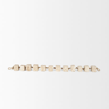 Mercana - Mala Beige Paper Mache Cube Garland - 71032 view 2