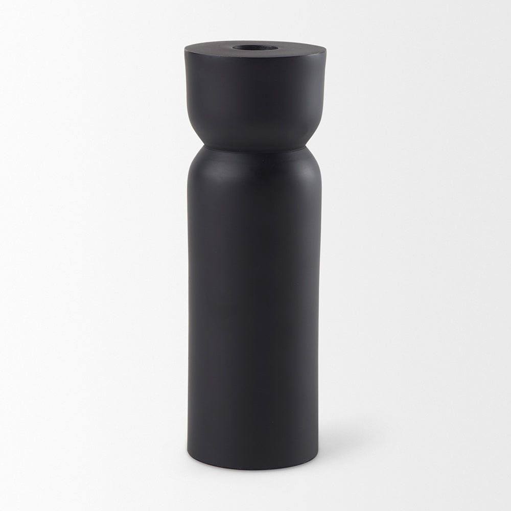 Mercana - Malta Black Large Metal Candle Holder - 70060 view 2