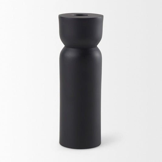 Mercana - Malta Black Large Metal Candle Holder - 70060 view 2
