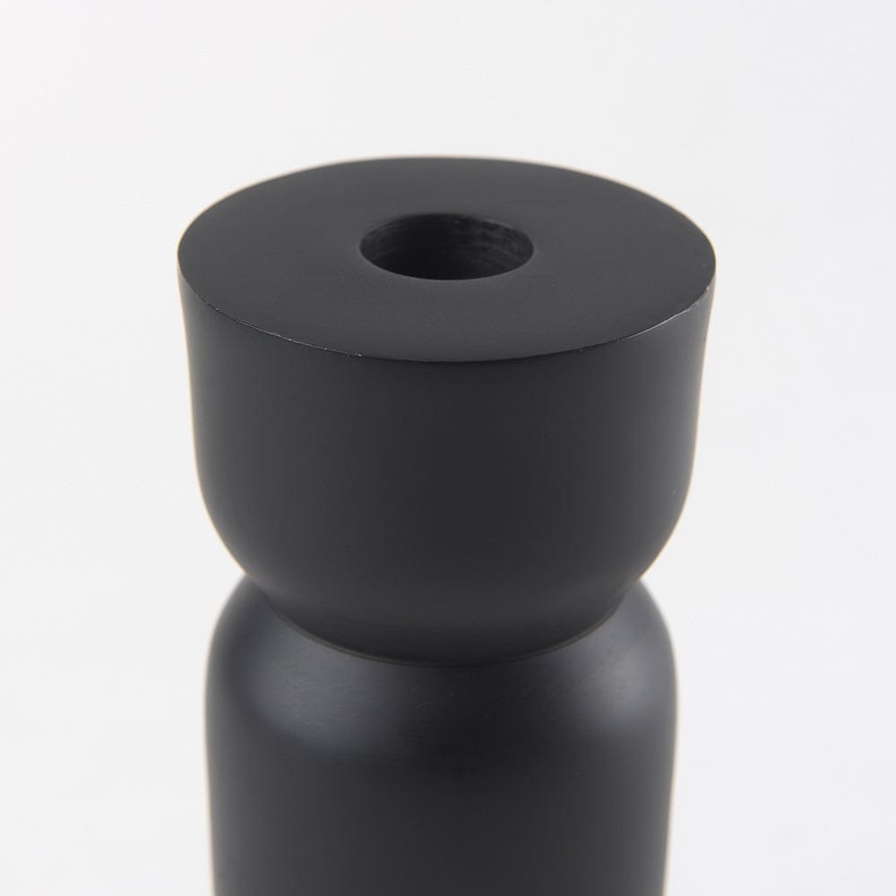 Mercana - Malta Black Large Metal Candle Holder - 70060 view 3