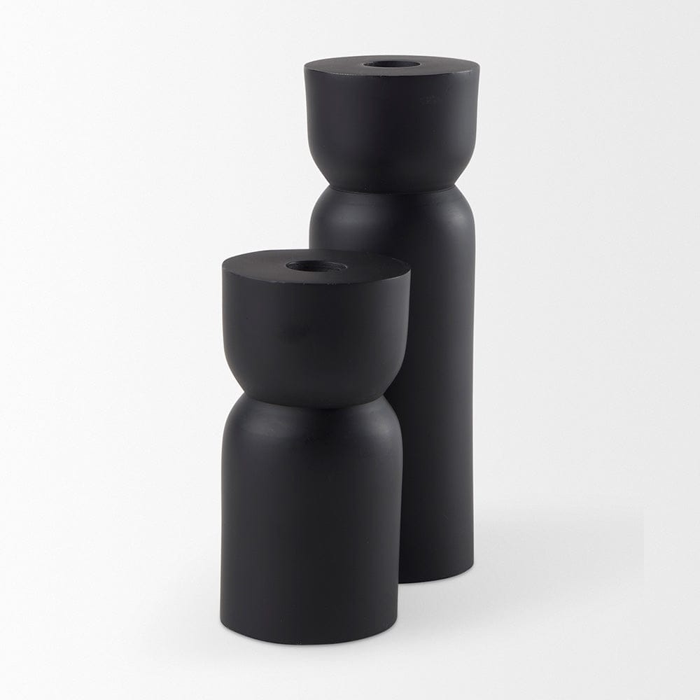 Mercana - Malta Black Large Metal Candle Holder - 70060 view 7
