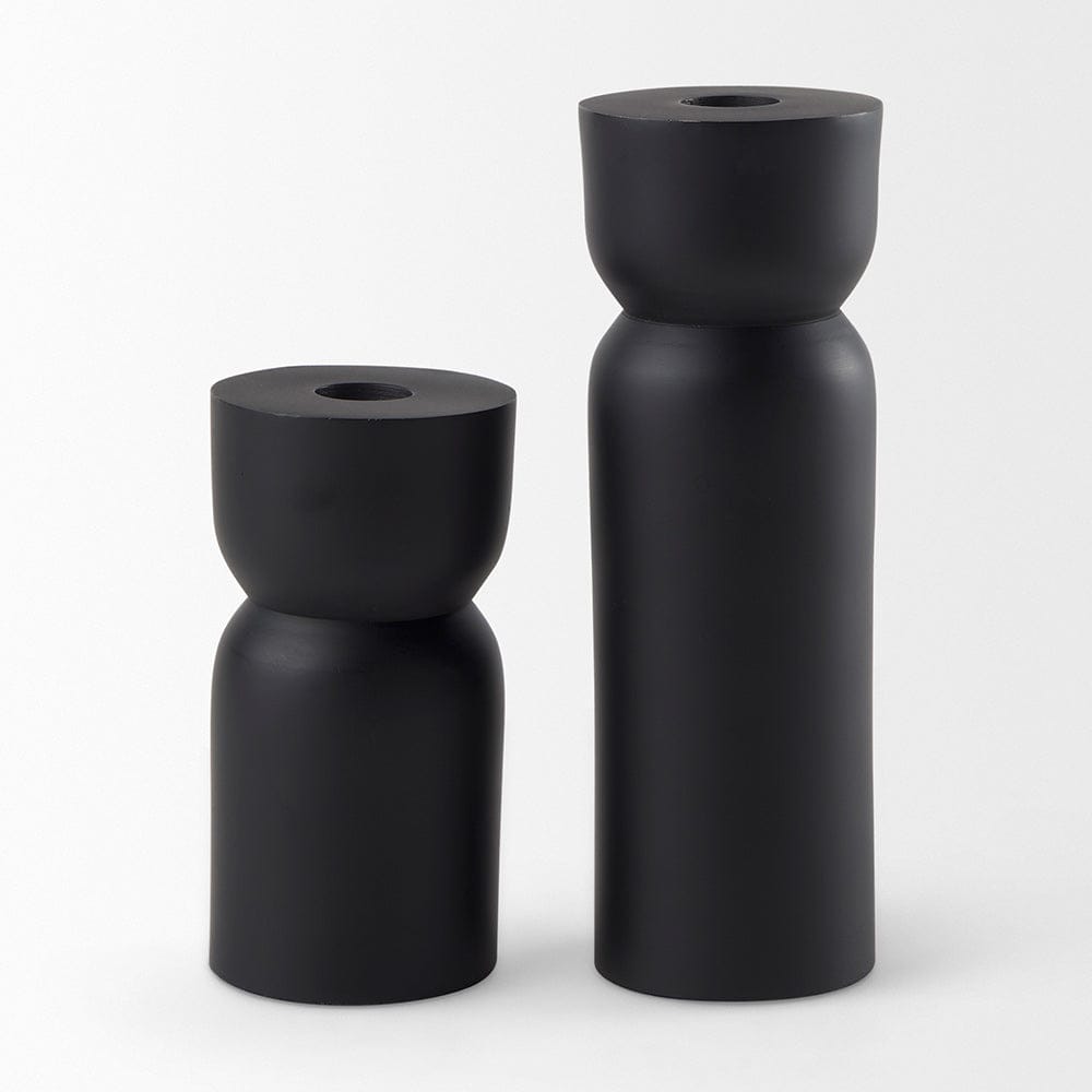 Mercana - Malta Black Large Metal Candle Holder - 70060 view 8