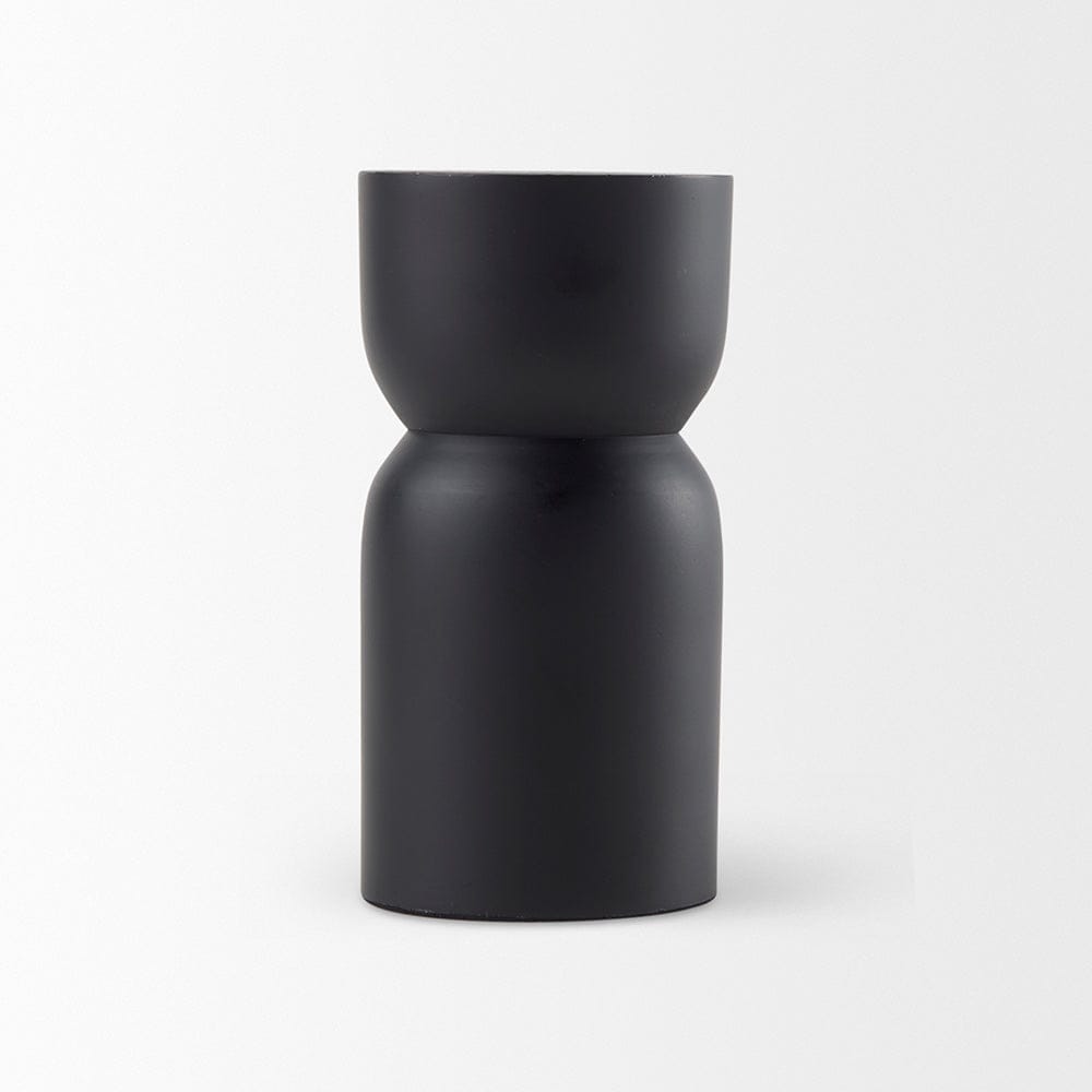 Mercana - Malta Small Black Metal Candle Holder - 70059 view 2