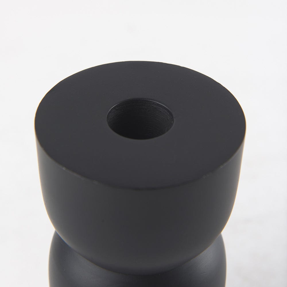 Mercana - Malta Small Black Metal Candle Holder - 70059 view 4