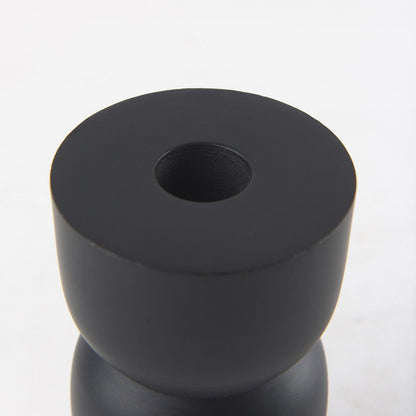 Mercana - Malta Small Black Metal Candle Holder - 70059 view 4