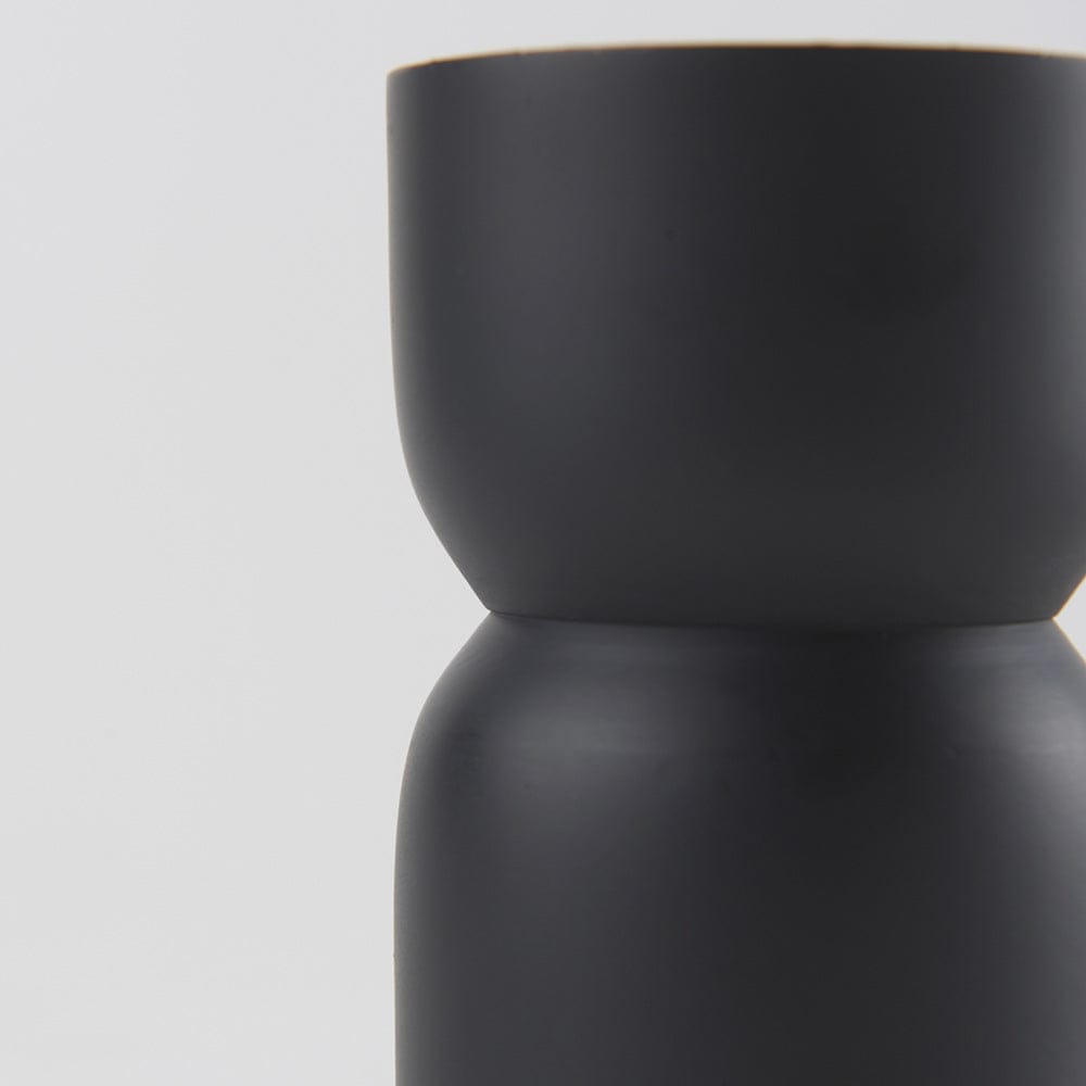 Mercana - Malta Small Black Metal Candle Holder - 70059 view 5