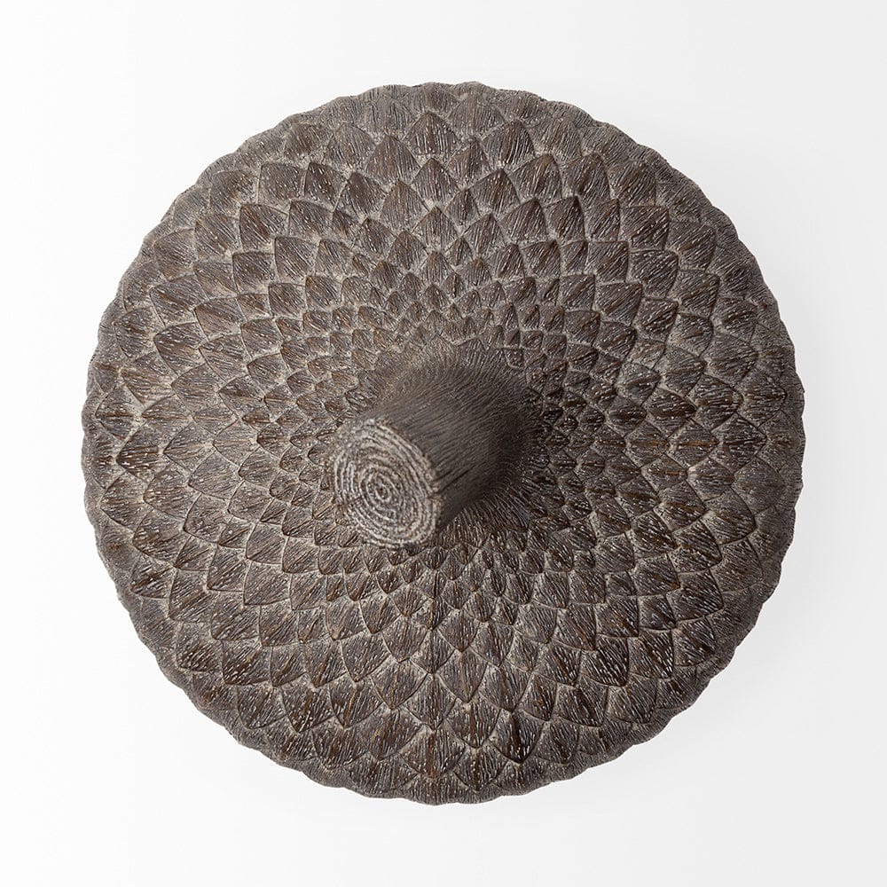 Mercana - Mandor I Small 6L x 6W Brown Resin Acorn Box - 57896_CLOSEOUT view 6