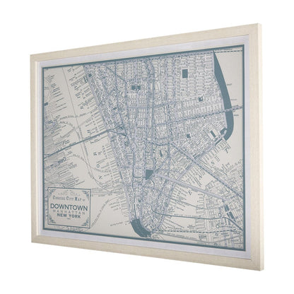 Mercana - Manhattan Map II by Mercana Studio a Hand Embellished Textured Framed Art Print Matted under Glass - 14638 view 2