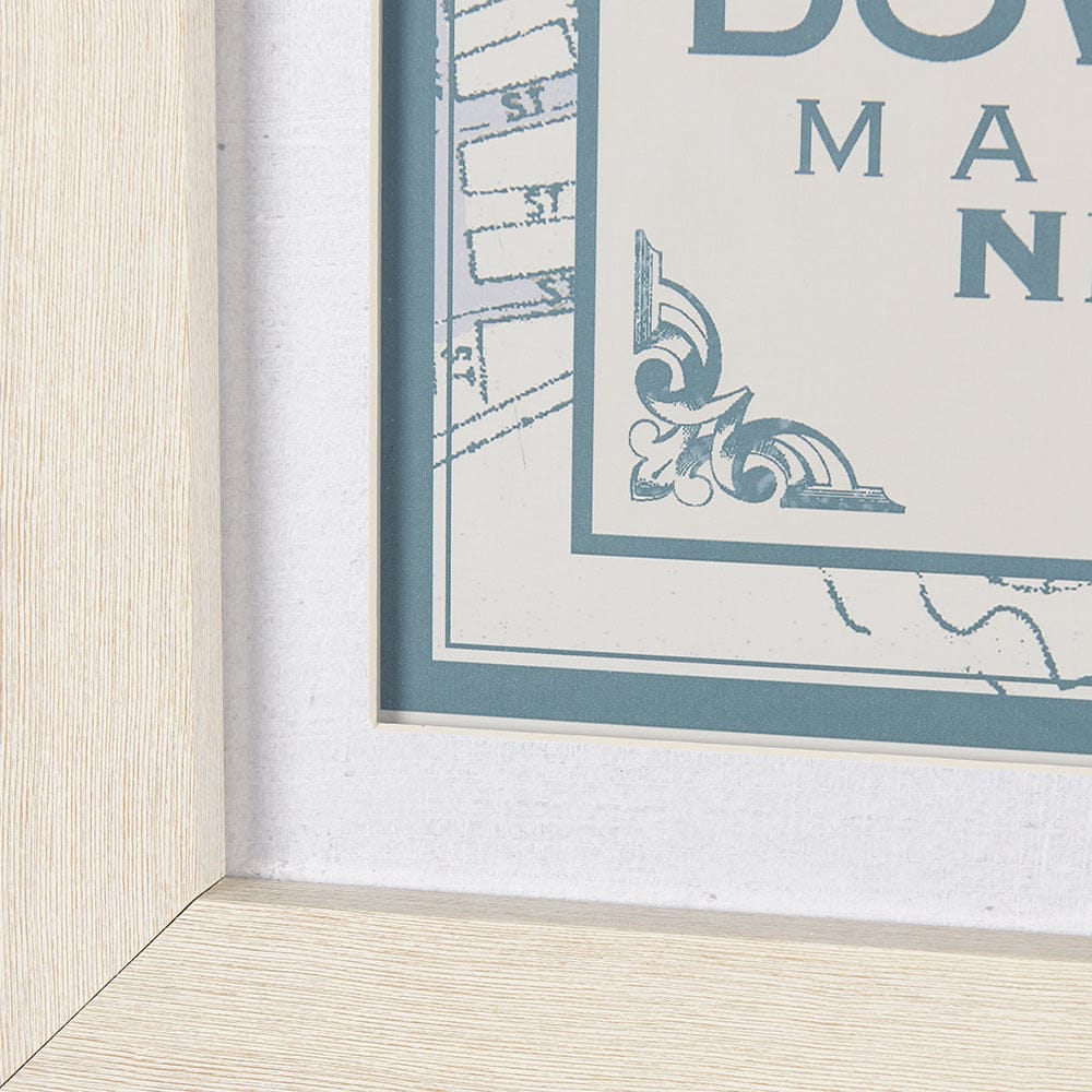 Mercana - Manhattan Map II by Mercana Studio a Hand Embellished Textured Framed Art Print Matted under Glass - 14638 view 5