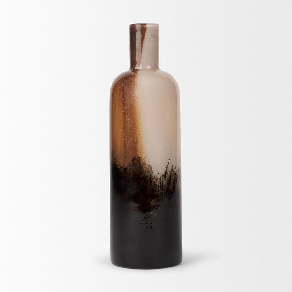 Mercana - Marans Tall Amber Multi-Color Glass Vase - 70354 view 3