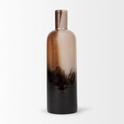 Mercana - Marans Tall Amber Multi-Color Glass Vase - 70354 view 3