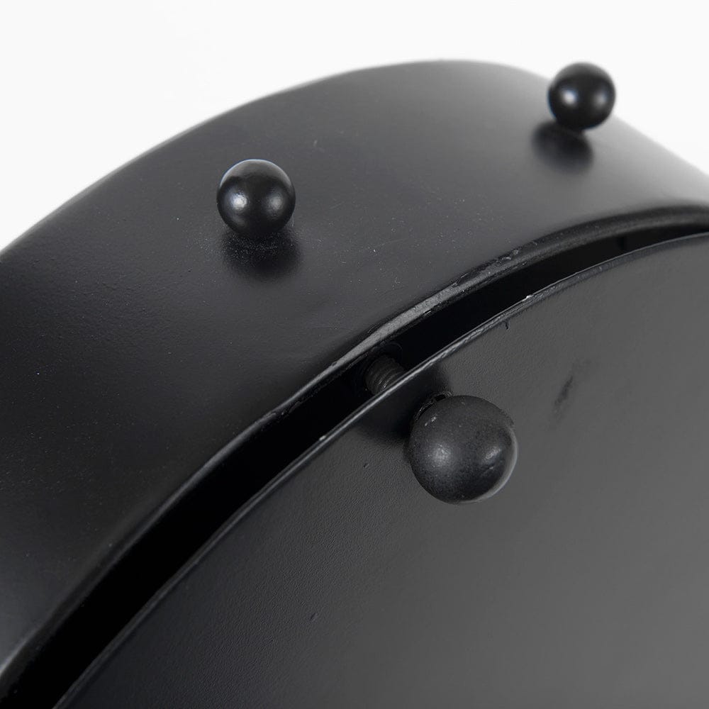 Mercana - Marian 11.0L x 3.1W x 11.0H Black Studded Round Table Clock - 69481 view 8