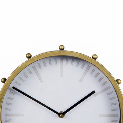 Mercana - Marian 11.0L x 3.1W x 11.0H Gold Metal W/Studs Round Table Clock - 69482 view 5