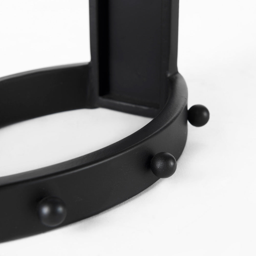 Mercana - Marian 7.5L x 5.7W x 13.0H Black Studded Table Clock - 69483 view 7