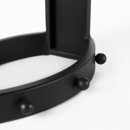 Mercana - Marian 7.5L x 5.7W x 13.0H Black Studded Table Clock - 69483 view 7