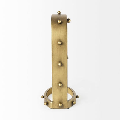 Mercana - Marian 7.5L x 5.7W x 13.0H Gold Studded Table Clock - 69484 view 3
