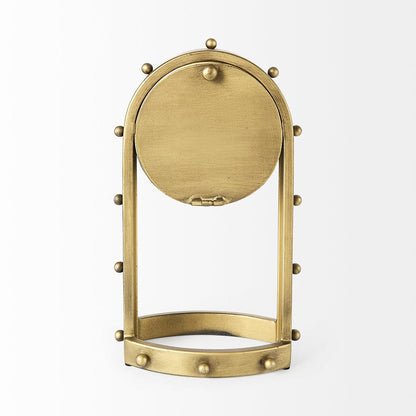 Mercana - Marian 7.5L x 5.7W x 13.0H Gold Studded Table Clock - 69484 view 4