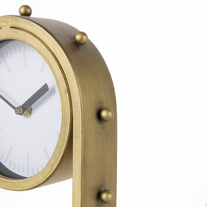 Mercana - Marian 7.5L x 5.7W x 13.0H Gold Studded Table Clock - 69484 view 6