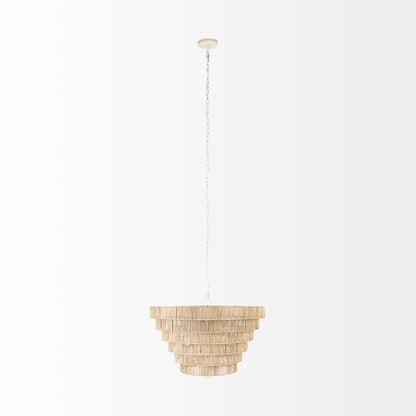 Mercana - Marimba 40 L x 40 W x 24 H Natural Cane 6 Tier Chandelier - 69240 view 9