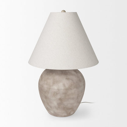Mercana - Marvin Taupe Ceramic Table Lamp - 70167 view 2