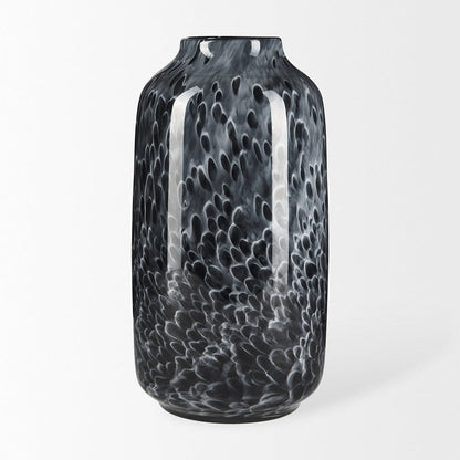 Mercana - Masai Large Black Mottled Glass Vase - 70350 view 2