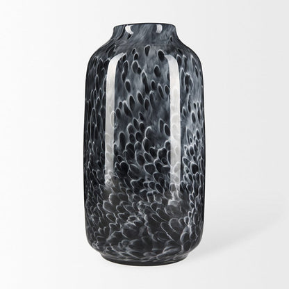 Mercana - Masai Large Black Mottled Glass Vase - 70350 view 3