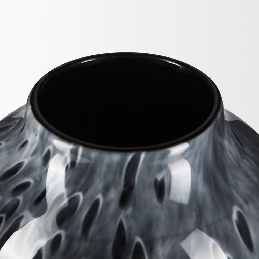 Mercana - Masai Large Black Mottled Glass Vase - 70350 view 5