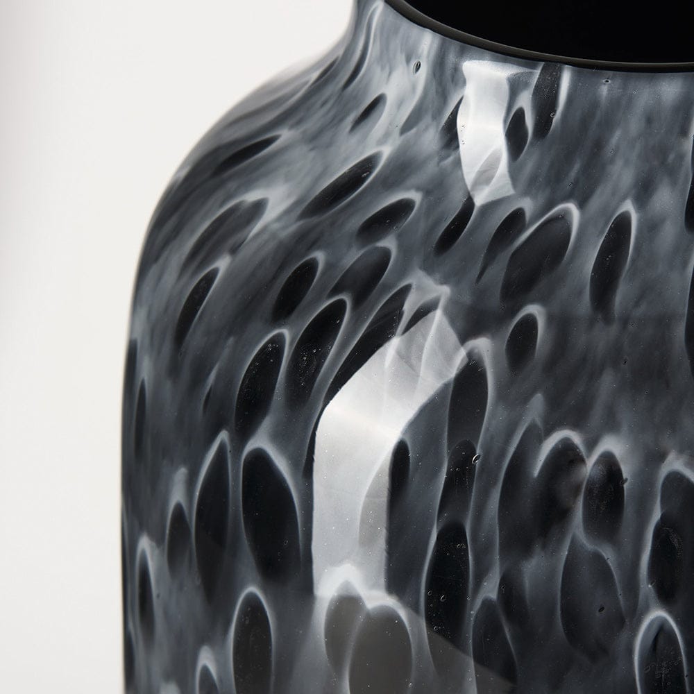 Mercana - Masai Large Black Mottled Glass Vase - 70350 view 6