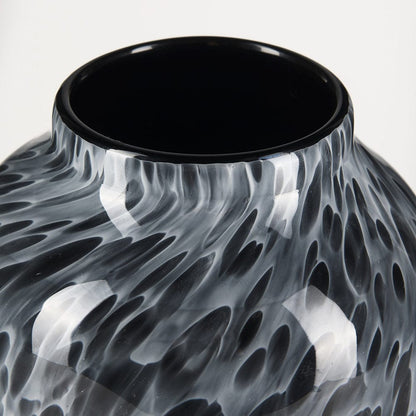 Mercana - Masai Medium Black Mottled Glass Vase - 70349 view 4