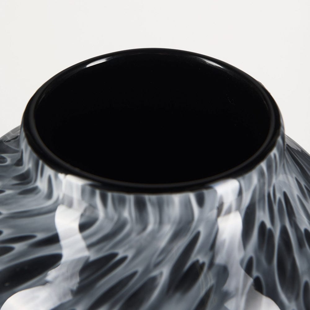Mercana - Masai Medium Black Mottled Glass Vase - 70349 view 5