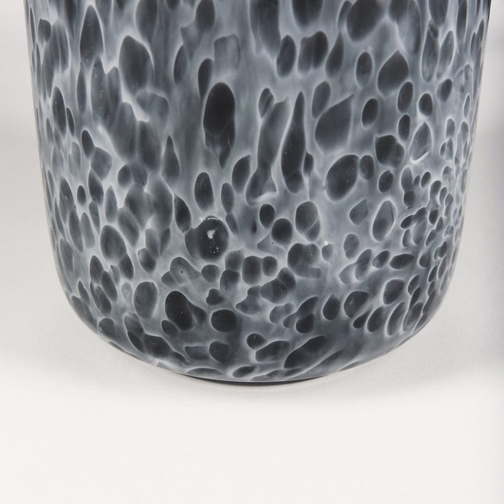 Mercana - Masai Medium Black Mottled Glass Vase - 70349 view 7