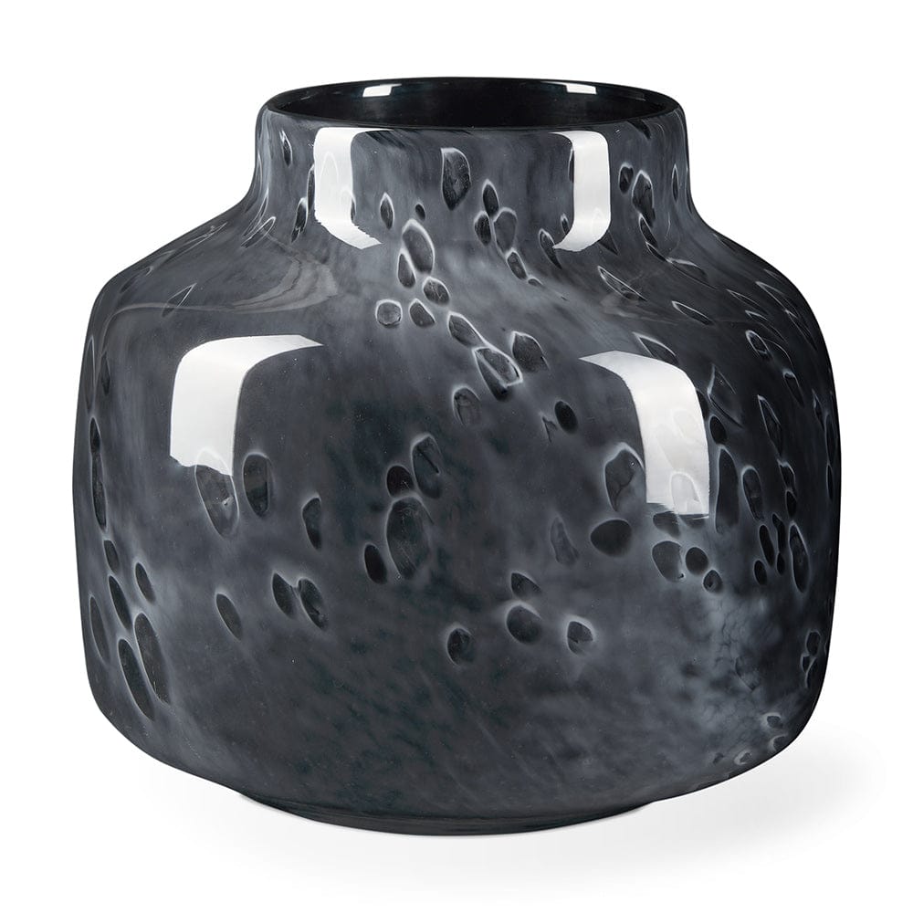Mercana - Masai Small Black Mottled Glass Vase - 70348 view 1