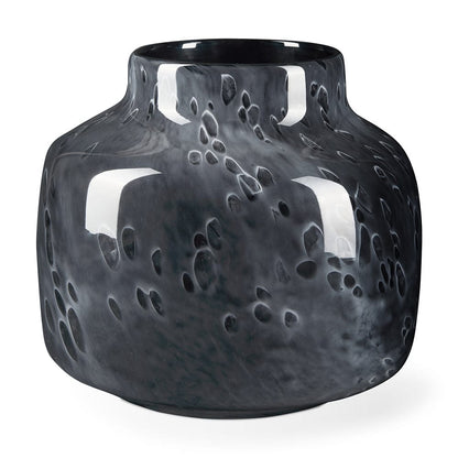 Mercana - Masai Small Black Mottled Glass Vase - 70348 view 1