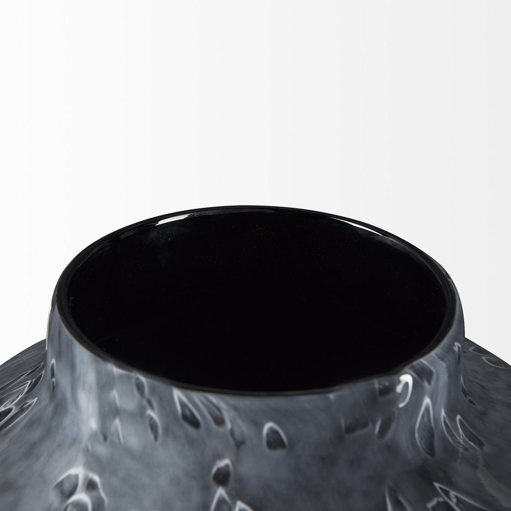 Mercana - Masai Small Black Mottled Glass Vase - 70348 view 5