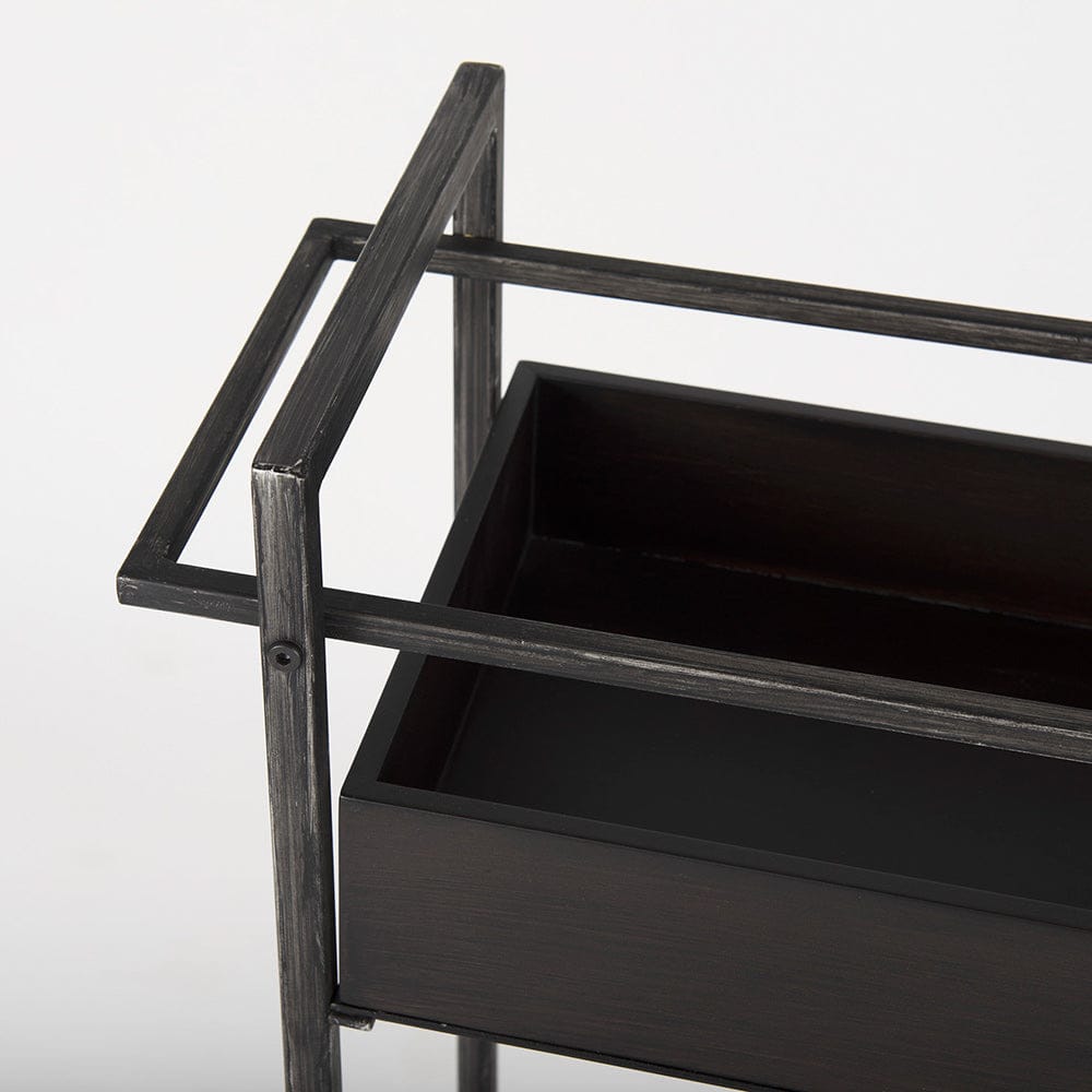 Mercana - Masataka Metal Frame Two-Tier with Metal Shelves Rectangular Bar Cart - 50062_CLOSEOUT view 6