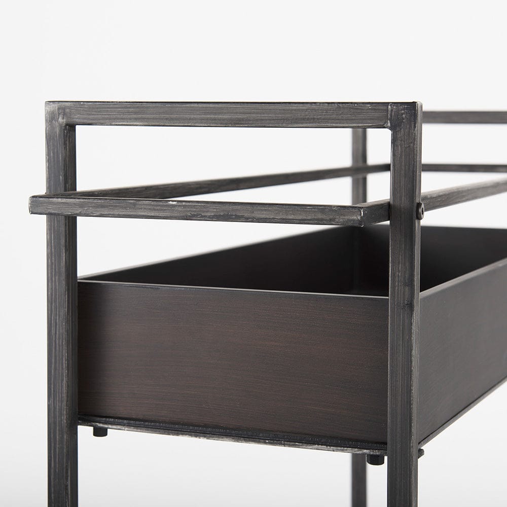 Mercana - Masataka Metal Frame Two-Tier with Metal Shelves Rectangular Bar Cart - 50062_CLOSEOUT view 8
