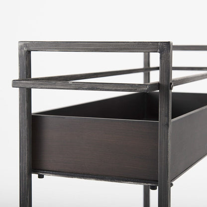 Mercana - Masataka Metal Frame Two-Tier with Metal Shelves Rectangular Bar Cart - 50062_CLOSEOUT view 8