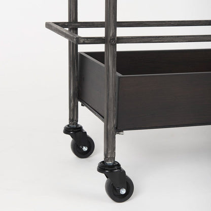 Mercana - Masataka Metal Frame Two-Tier with Metal Shelves Rectangular Bar Cart - 50062_CLOSEOUT view 9