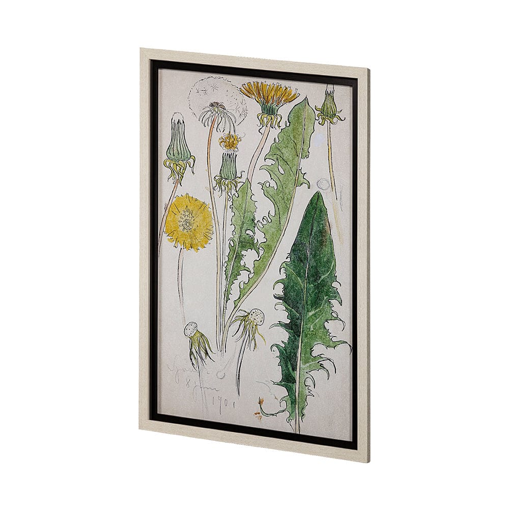 Mercana - Maskros Akvarellmalning by John Bauer Hand Embellished Textured Framed Art Print Matted under Glass - 13605 view 2